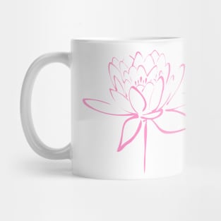 Lotus Flower Calligraphy (Pink) Mug